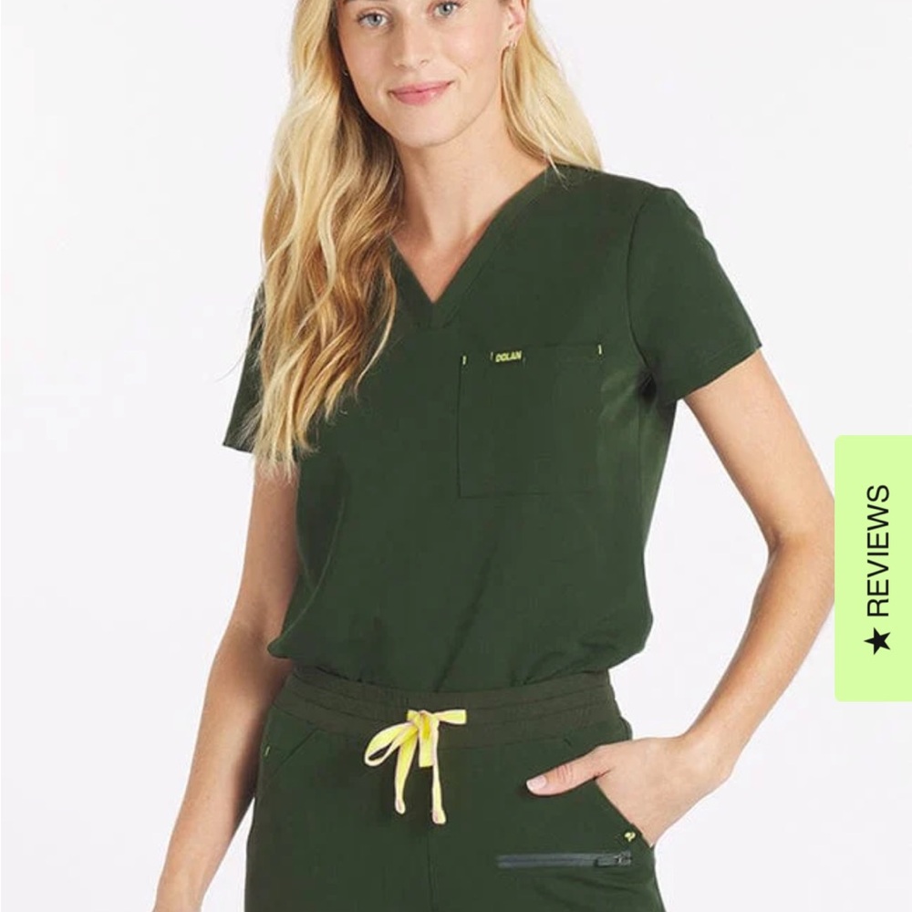Dolan Dark Green V-Neck Scrub Top